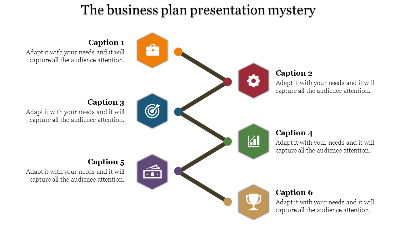 Attractive Business Plan Presentation Template-Zigzag Model